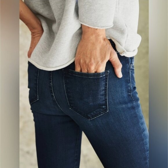 Frank & Eileen Womens Blue Denim Sligo Skinny Jean Raw Hem Size 28 Boho Classic - Picture 4 of 14